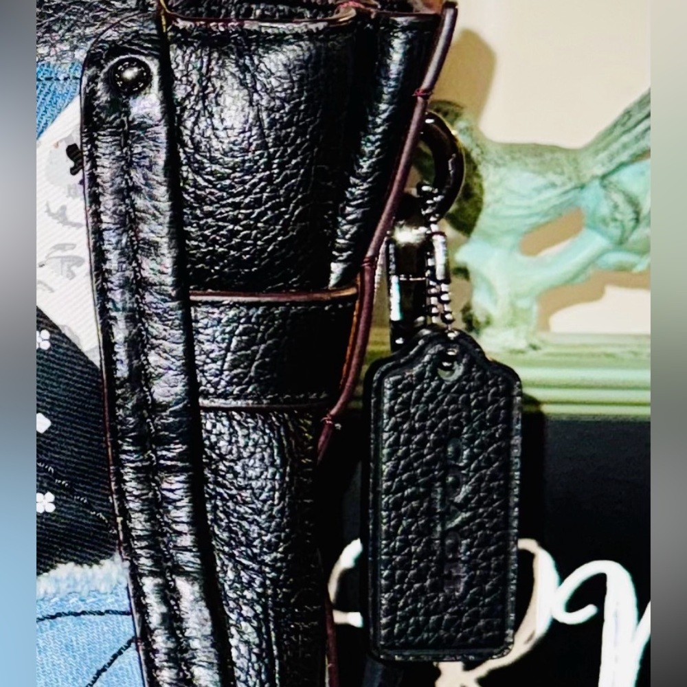 Coach 2016 Swagger 27 Canyon Quilt Denim Patchwork 2-way bag Pebble Leather-NWOT - Picture 4 of 16